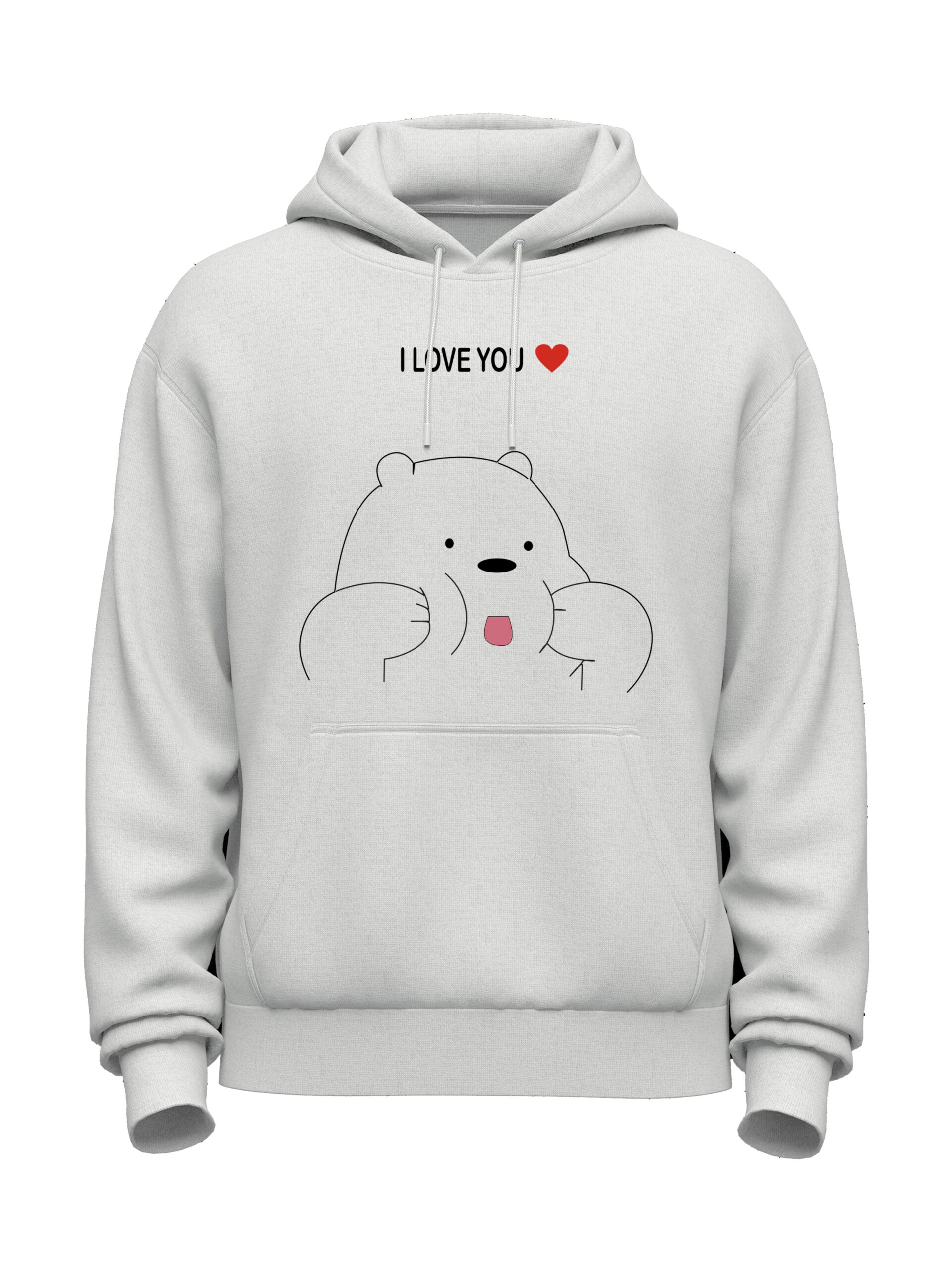 Love Bear White Hoodie